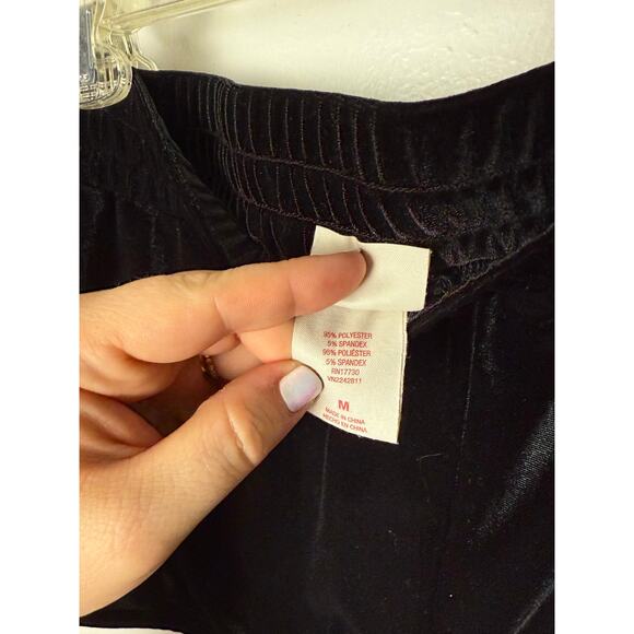 Mossimo Y2K Shorts Women's Medium Black Velvet Short Shorts Pull On Elastic - Picture 4 of 6